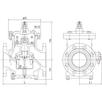 FSV80BC-Z F号ボールタップ フランジ式ストレート型(定水位弁のみ) 1個 アイエス工業所 【通販モノタロウ】