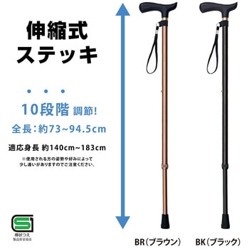エコノミータイプ 伸縮式ステッキ ナカバヤシ