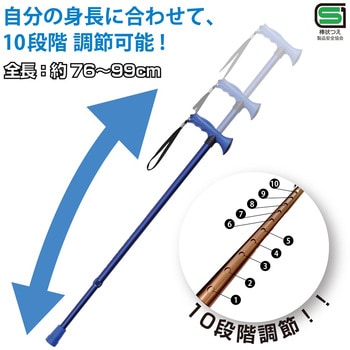 エコノミータイプ 花柄折りたたみ式ステッキ ナカバヤシ