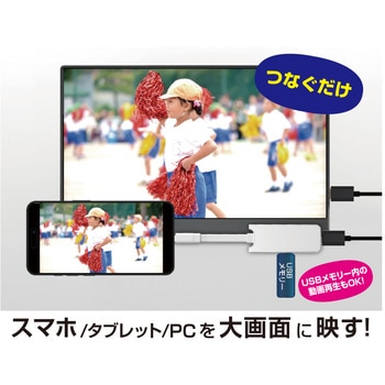 Mirroring  HDMI 4K 給電用ポート付 USB-C カシムラ