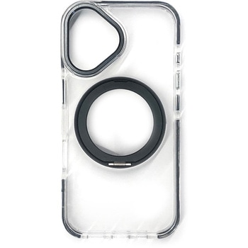 iphone16用 Magsafe対応回転リングスタンドクリアケース エアージェイ