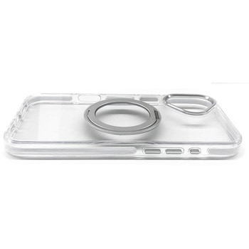 iphone16plus用 Magsafe対応回転リングスタンドクリアケース エアージェイ