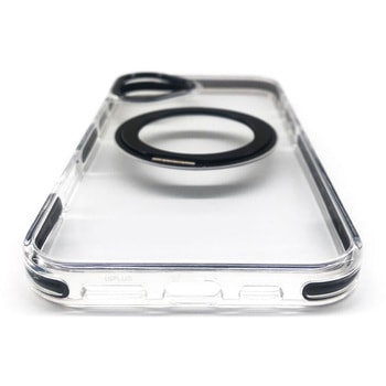 iphone16plus用 Magsafe対応回転リングスタンドクリアケース エアージェイ