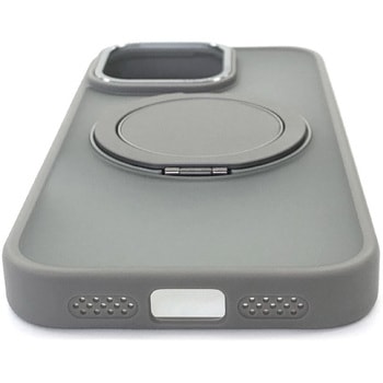 iphone16pro用 Magsafe対応カチカチ回転リングスタンドクリアケース エアージェイ