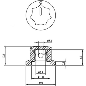 Φ6軸用ツマミ 共立電子産業