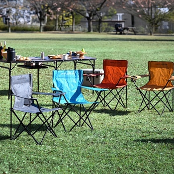 P-210(OR) アウトドアチェア 軽量 折りたたみ ドリンクホルダー付き 耐