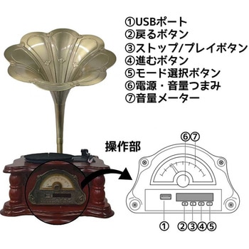 レトロ卓上蓄音機 ケイブライト