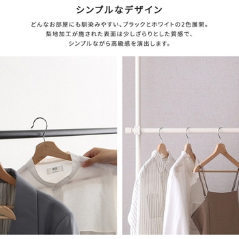 つっぱりハンガーラック 2段 幅250cm ホームテイスト