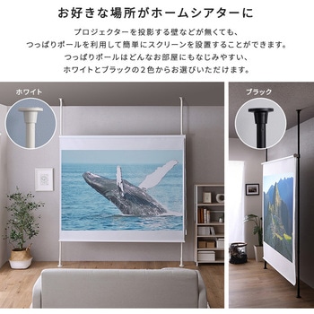 つっぱりポール ロールスクリーン  セット 幅180cm ホームテイスト