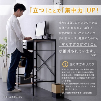 ヴィンテージ足掛けスタンディングデスク ホームテイスト