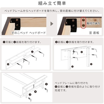 【宮単品】パイン材高さ2段階調整脚付きすのこベッド用(セミダブル) ホームテイスト