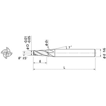 テーパエンドミル NS(日進工具)