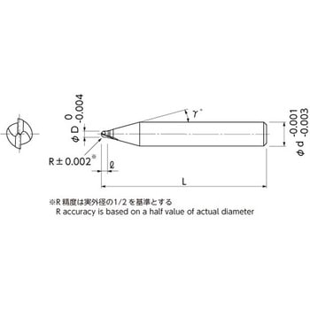 CBNマイクロ2枚刃ボールエンドミル NS(日進工具)