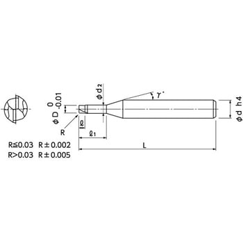 CBNスーパースピードラジアスエンドミル NS(日進工具)