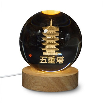 3Dクリスタルボールライト JAPAN 3Dアート 電球色 JTT