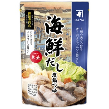 にんべん 海鮮だし塩鍋つゆ 750gx12 にんべん