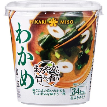 ひかり みそ汁まろやかな旨み香りわかめ カップ 1食x6 - ひかり味噌