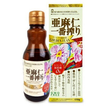 紅花食品 亜麻仁一番搾りゴールデン 170gx12 紅花食品