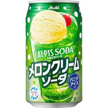 アサヒ飲料 カルピスソーダ メロンクリームソーダ 缶 350mlx24 カルピス