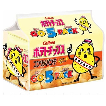 カルビー ポテトチップスコンソメゴー5パック アソート 140gx8 カルビー
