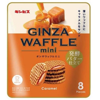 ギンビス ギンザワッフルミニキャラメルバター 72gx12 ギンビス