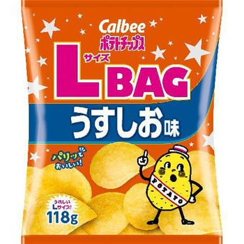 カルビー ポテトチップス LサイズBAG うすしお味 118gx12 カルビー