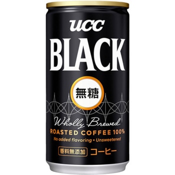 UCC ブラック無糖コーヒー 缶 185gx30 UCC(上島珈琲)