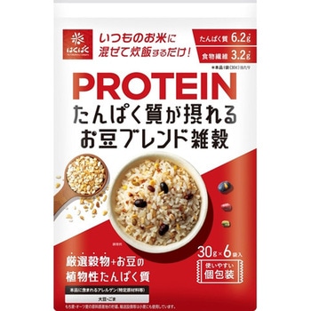 はくばく たんぱく質が摂れるお豆ブレンド雑穀 30gX6x6 - はくばく