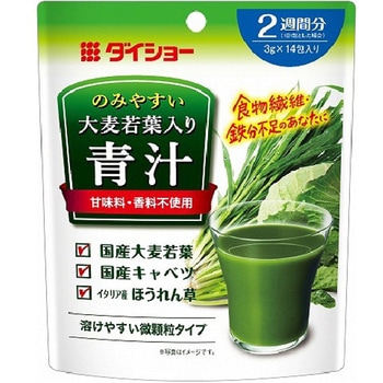 ダイショー のみやすい大麦若葉入青汁2週 3gX14袋x10 ダイショー