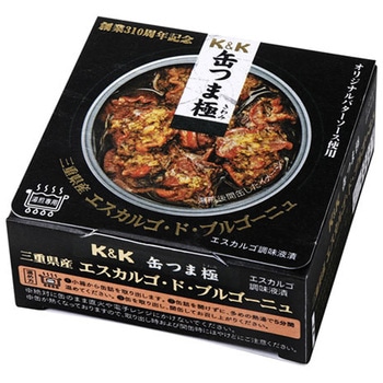 K&K 缶つま極 三重県産エスカルゴドブルゴーニュ 75gx 12 K&K