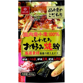 はくばく 国内産小麦100% お好み焼粉 400gx12 - はくばく