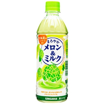 サンガリア まろやかメロン&ミルクペット 500mlx24 サンガリア