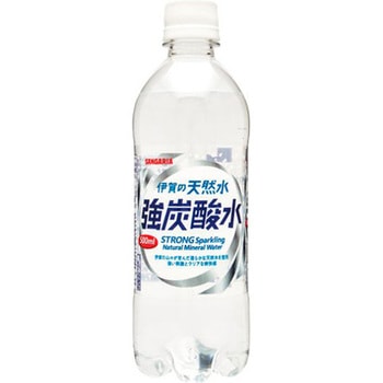 サンガリア 伊賀の天然水強炭酸水 ペット 500mlx24 サンガリア