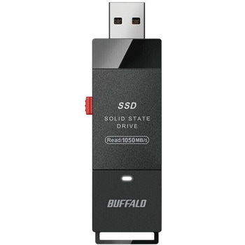 USB3.2(Gen2)対応 TV録画 スティックSSD  ブラック USB Type-Cコネクタ付属 BUFFALO(バッファロー)