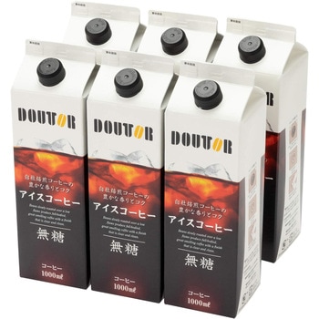ドトール リキッドアイスコーヒー無糖 紙 1Lx6 ドトール