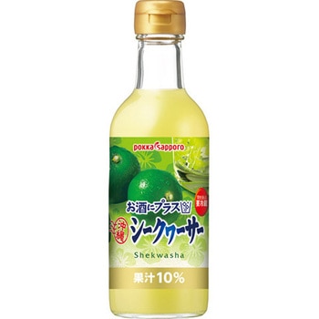 ポッカサッポロ お酒にプラス 沖縄シークヮーサー瓶 300mlx12 ポッカサッポロフード