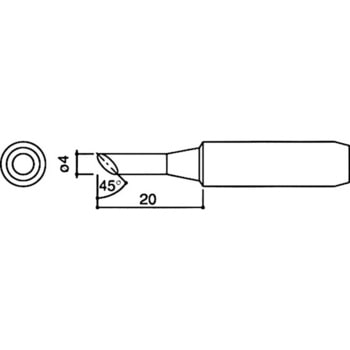 900L用こて先(カット面のみはんだメッキタイプ) 白光