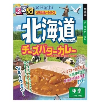 ハチ食品 るるぶ 北海道チーズバターカレー中辛 180gx20 ハチ食品
