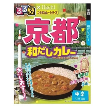ハチ食品 るるぶ 京都和だしカレー中辛 180gx20 ハチ食品