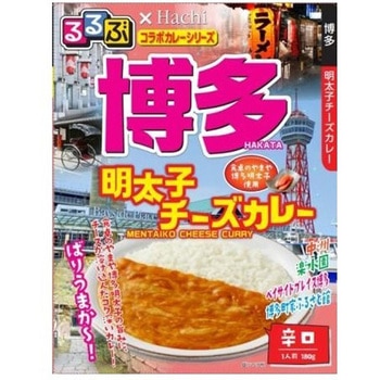 ハチ食品 るるぶ 博多明太子チーズカレー中辛 180gx20 ハチ食品