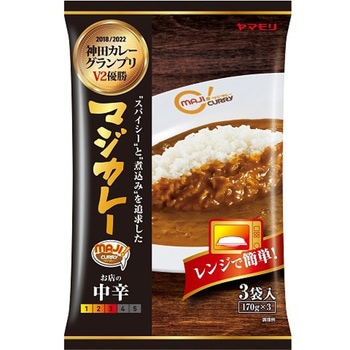 ヤマモリ 神田カレーグランプリ マジカレーお店の中辛 3袋x8 ヤマモリ
