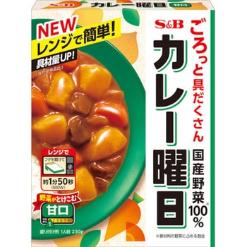 S&B カレー曜日 甘口 230gx5 ヱスビー食品