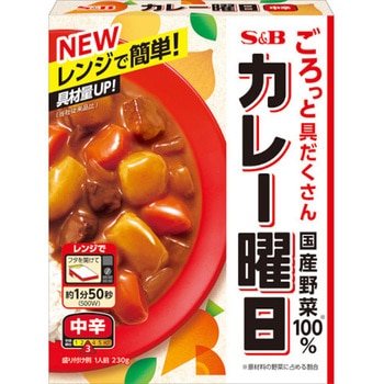 S&B カレー曜日 中辛 230gx5 ヱスビー食品