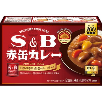 S&B 赤缶カレーパウダールウ 中辛 152gx6 ヱスビー食品