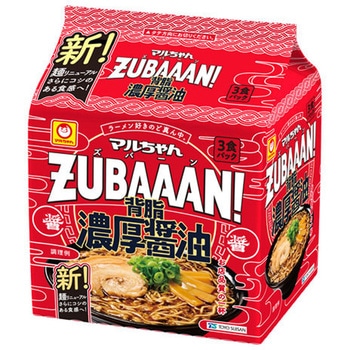 マルちゃん ZUBAAAN 背脂濃厚醤油3食 125gx3x9 東洋水産(マルちゃん)