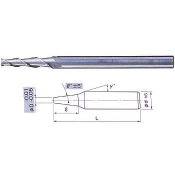 NTEL-2 2.5×5° テーパーロング刃エンドミル 1本 日進工具(NS) 【通販