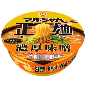 マルちゃん マルちゃん正麺 濃厚味噌 カップ 133gx12 東洋水産(マルちゃん)