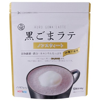 九鬼産業 黒ごまラテ ノンスウィート 100gx24 九鬼産業