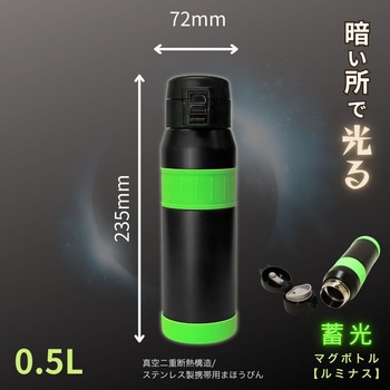 ルミナスワンタッチマグ 500MLブラック タフコ