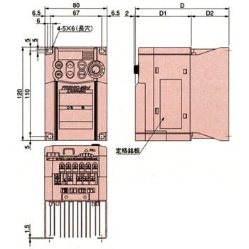 FRN0.4C2S-2J コンパクト形インバータ FRENIC-Mini(C2)シリーズ 1台